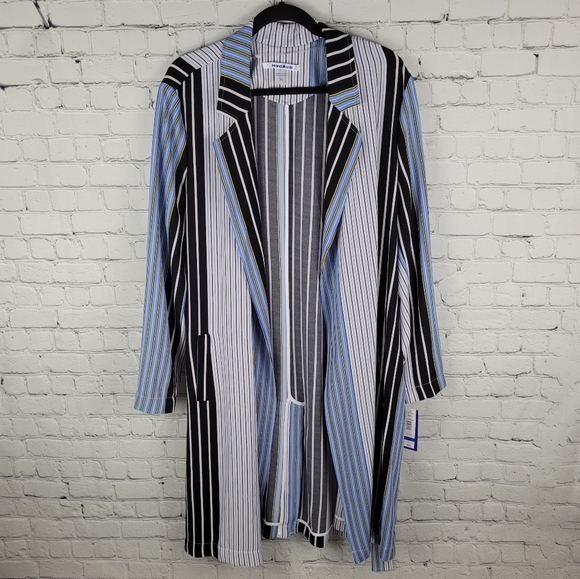 NYGARD | Missy striped belted light true wrap jacket - Picture 3 of 7